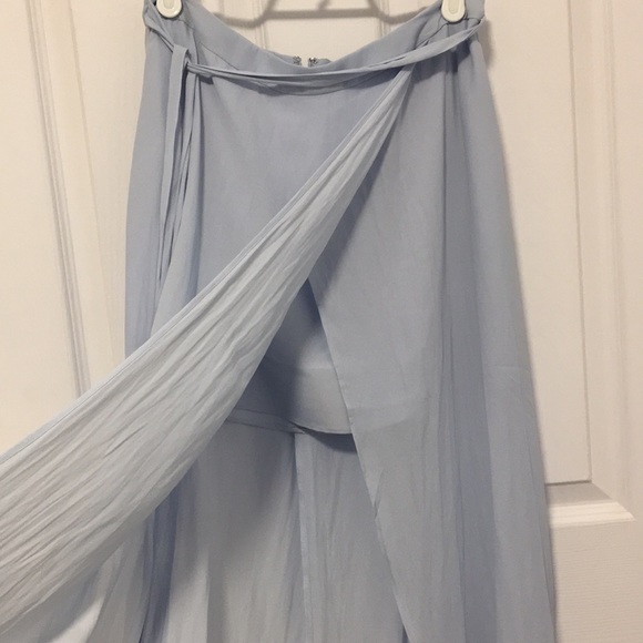 Light blue wrap skirt - Picture 2 of 3